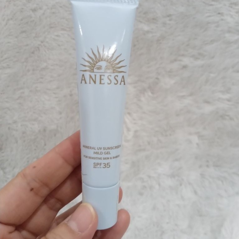 ANESSA Mineral UV Sunscreen Mild Gel SPF35 PA++++ 15gr travel mini size Melindungi Kulit Sensitif