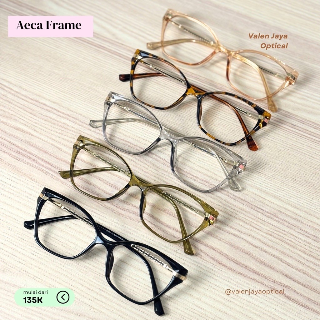 FRAME AECA - SEMI KOTAK CATEYES BAHAN TR KAKI BESI VJ OPTICAL
