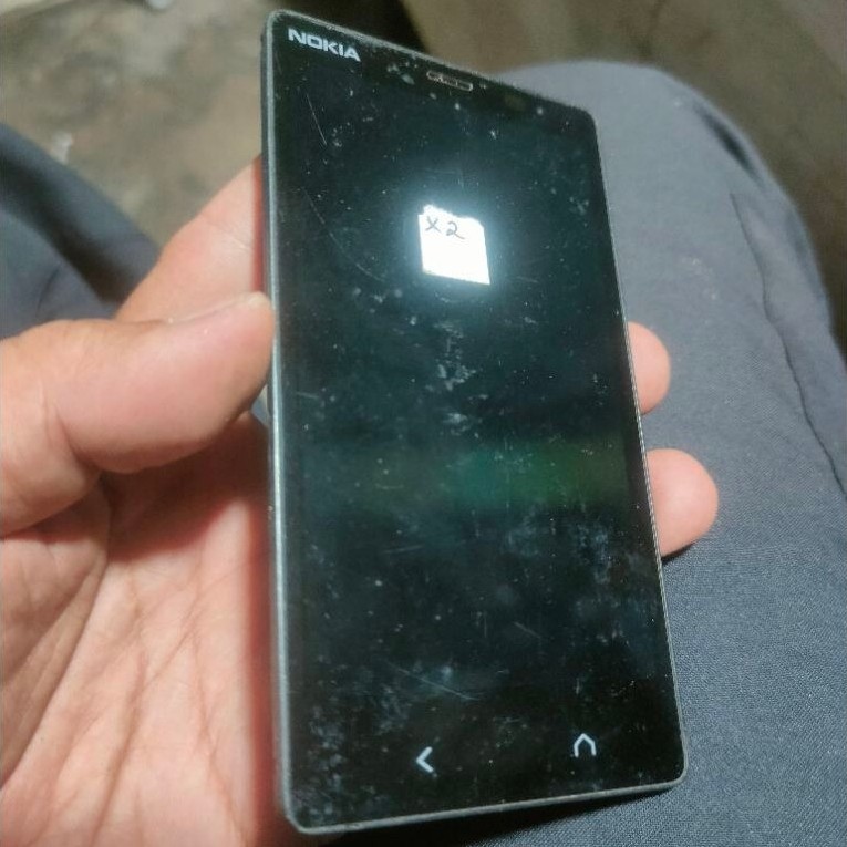 LCD Nokia X2 Android second asli original copotan jual sama frame LCD nya