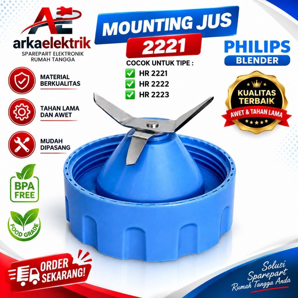 Sparepart Pisau Blender Philips  model HR 2221, HR 2222, HR 2223,