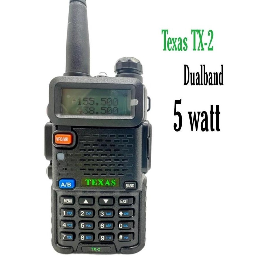 Walkie Talkie Texas Tx-2 Dualband 5KM 10 KM Garansi Internasional Ht