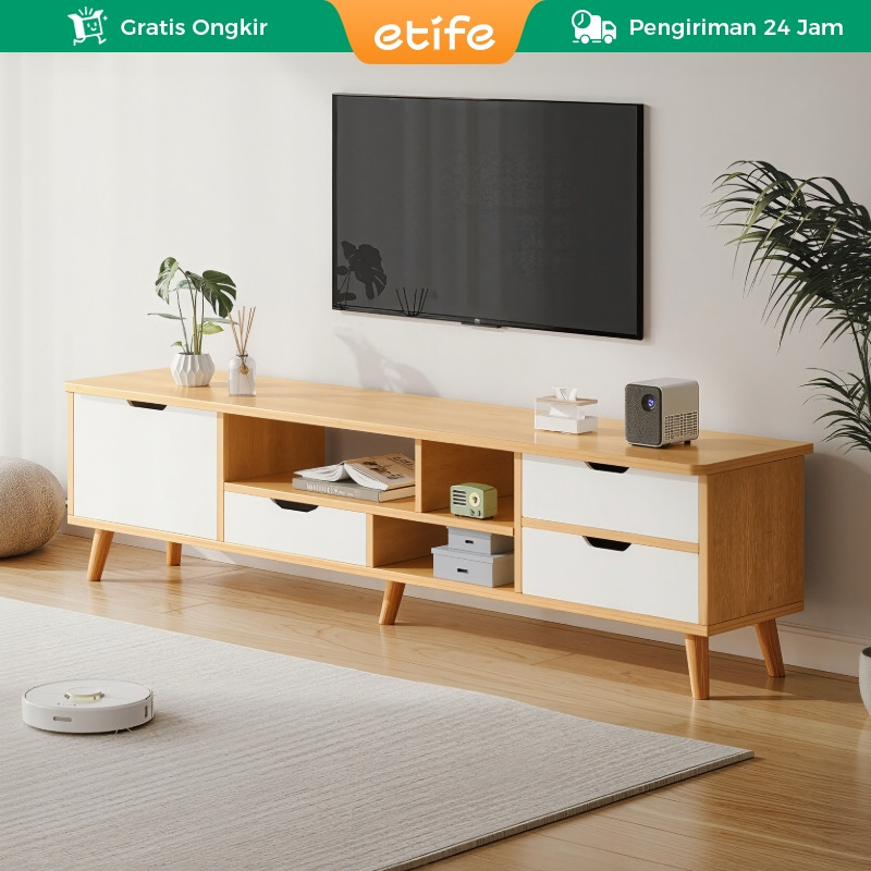 E-TIFE Meja Tv 120CM / 140CM Meja TV Murah Meja TV Kayu Rak Tv Lemari TV Kabinet Tv