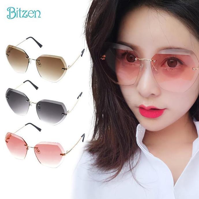 BITZEN Kacamata Fashion Wanita Hitam Anti UV Polarisasi Sunglass Lensa Polarized Sunglasses BZ04 Eye