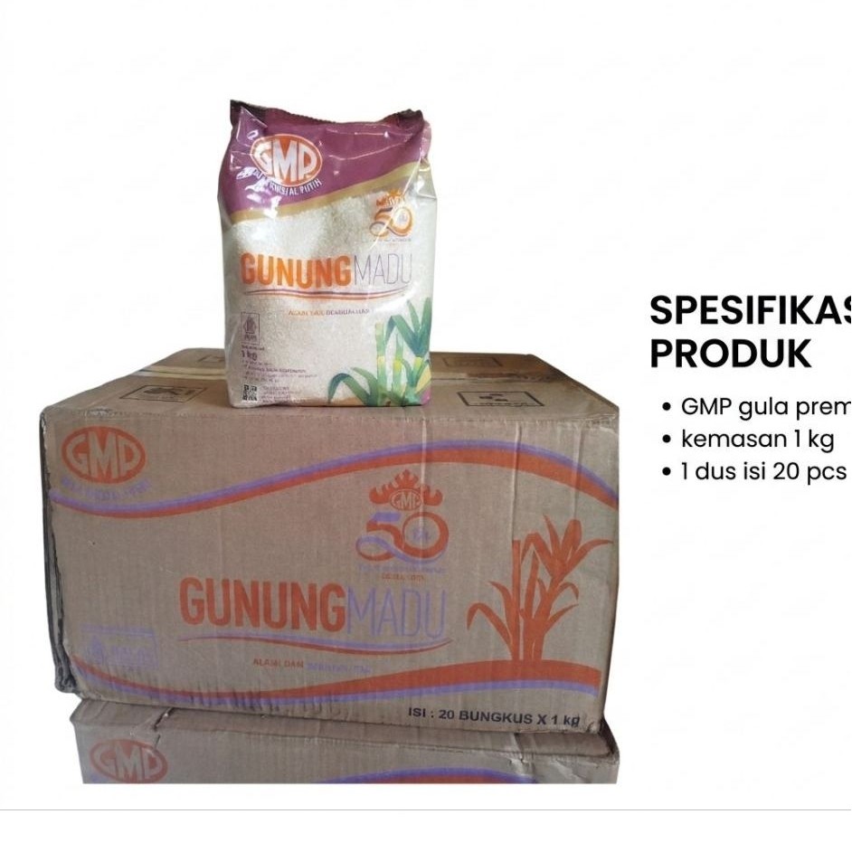 GULA GMP KEMASAN 1KG 1 DUS ISI 20 PROMO