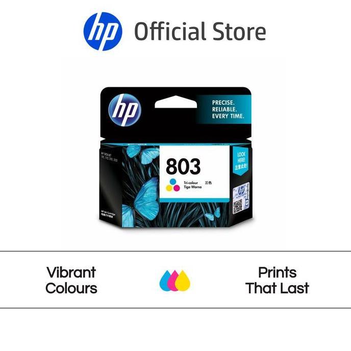 Tinta Printer HP Original 803 Tri-Color DeskJet 1112, 2132, 2621