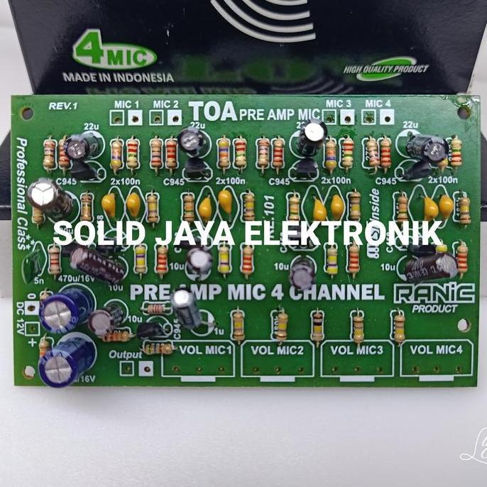 Musica- Pre Am Mic Toa 4 Channel Pre Amp Pream Mik Kit Toa Mic 12 Ranic 265