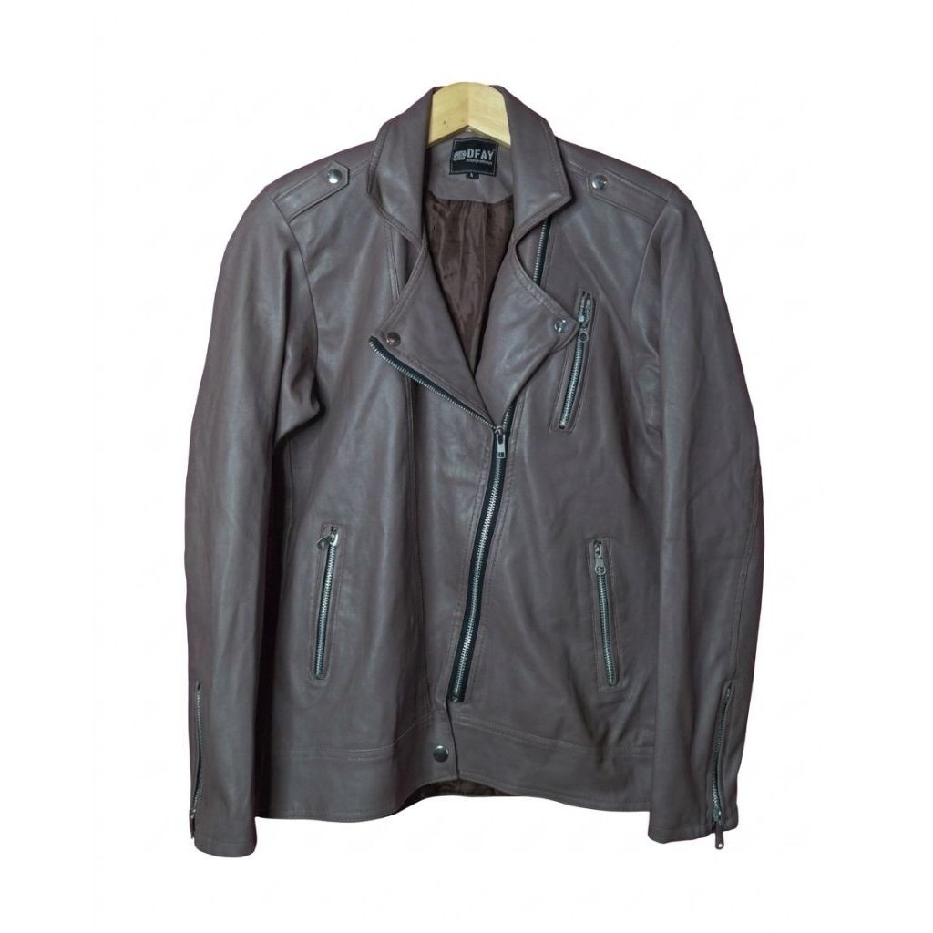 Jaket Ramones kulit sintetis