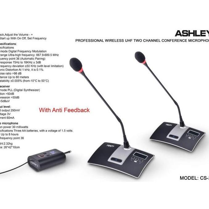 Musica- Mic Meja Wireles Ashley Cs28 Cs 28