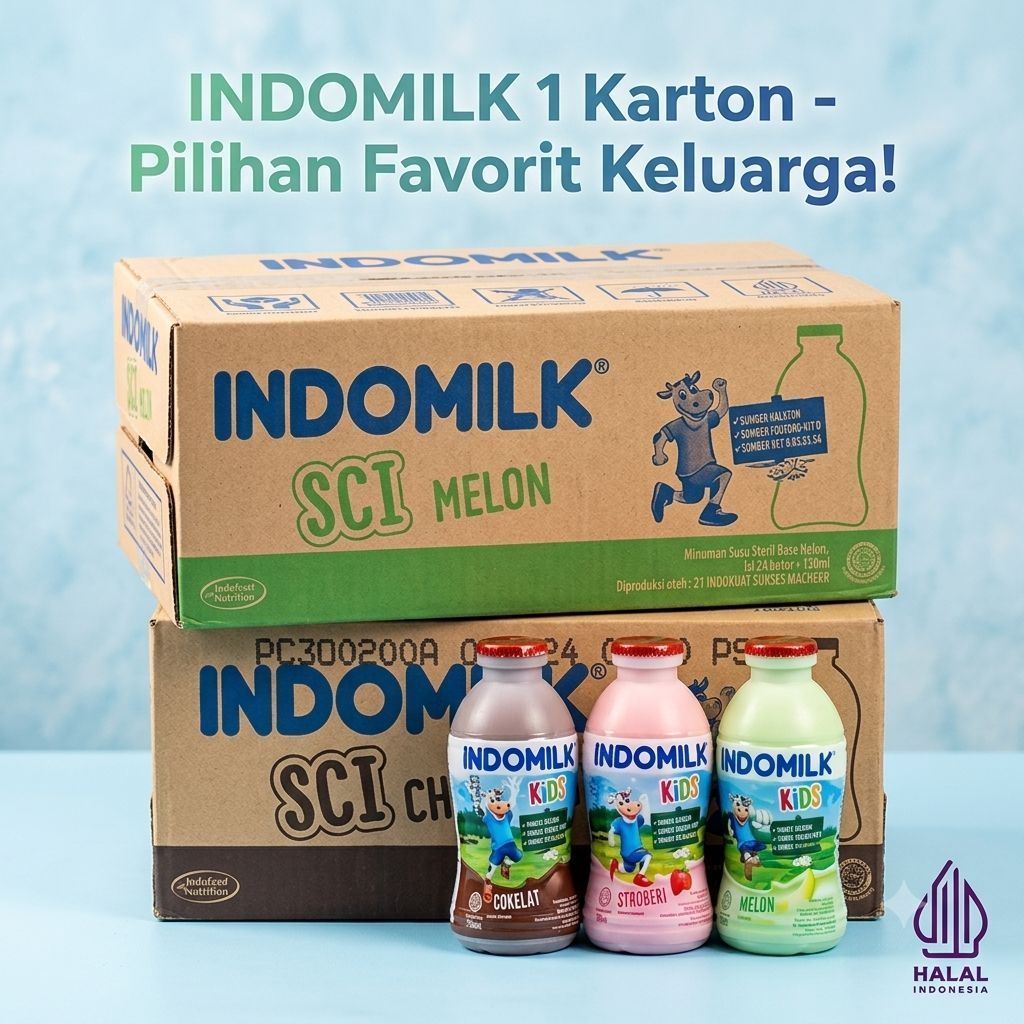 Indomilk botol 190ml 1 karton isi 24 pcs