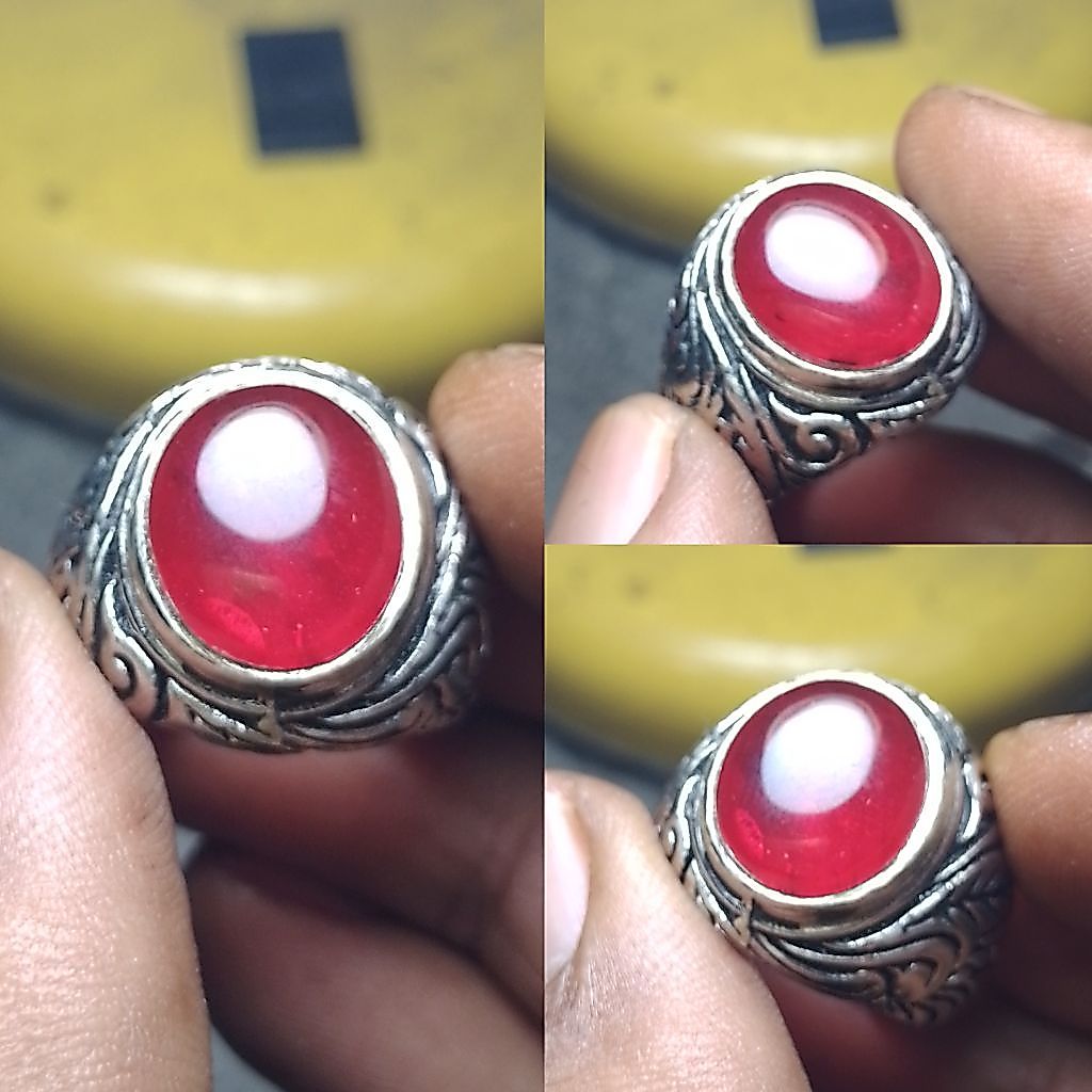 Batu cincin ruby pigeon blood C44