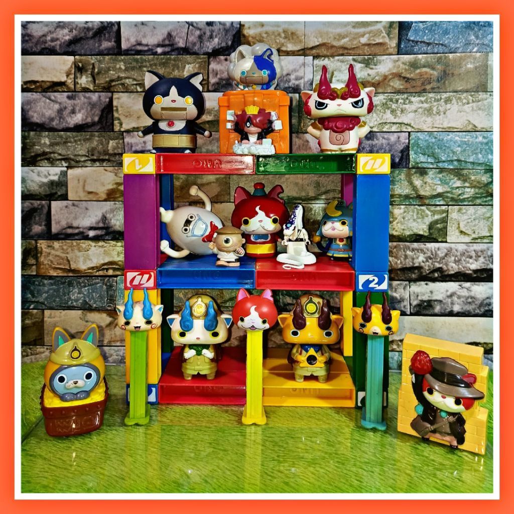 Mainan Karakter Figure Yo-Kai Watch x Rak Mini Costum Set 16Pcs Mix Original / McDonald's -> [Prelov