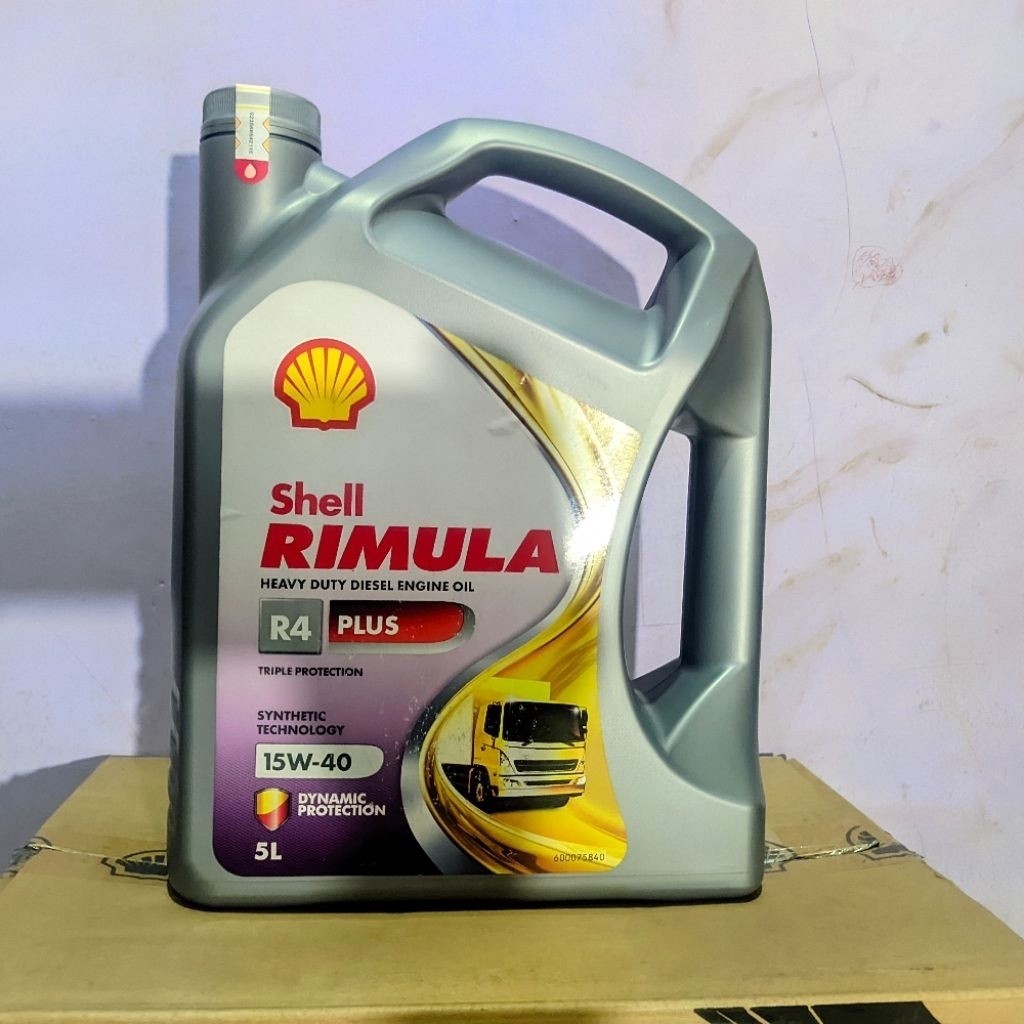 SHELL Rimula R4 PLUS 15W-40 Oli Diesel 5L QR Barcode Original