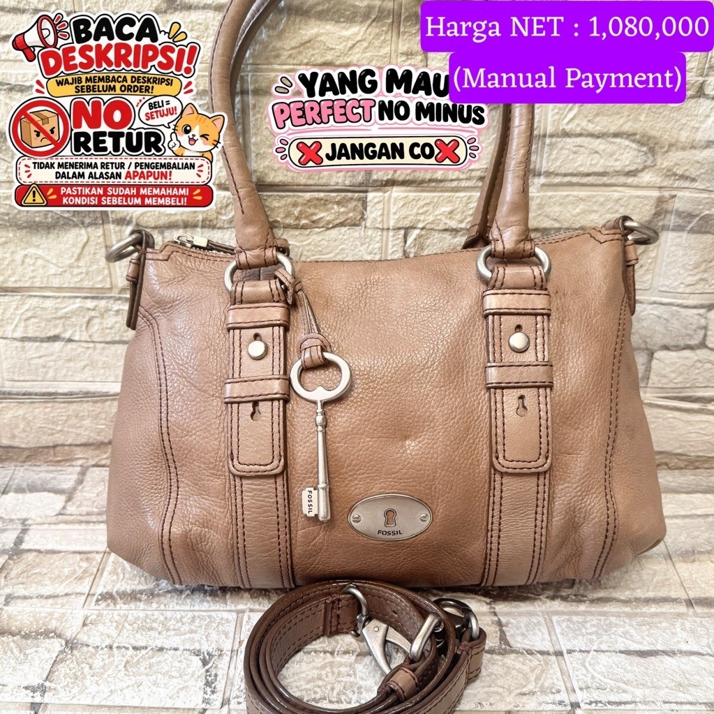 007# NET-Preloved Fossil Maddox Speedy Medium Taupe