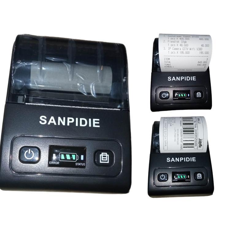 PRINTER MINI BLUETOOTH 58MM PORTABEL BATERAI THERMAL Kasir, Konter Pulsa, Token PLN, PDAM, CETAK RES