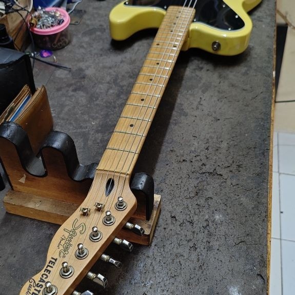 squire telecaster affinity butterscotch yellow pu bareknukle aftermath