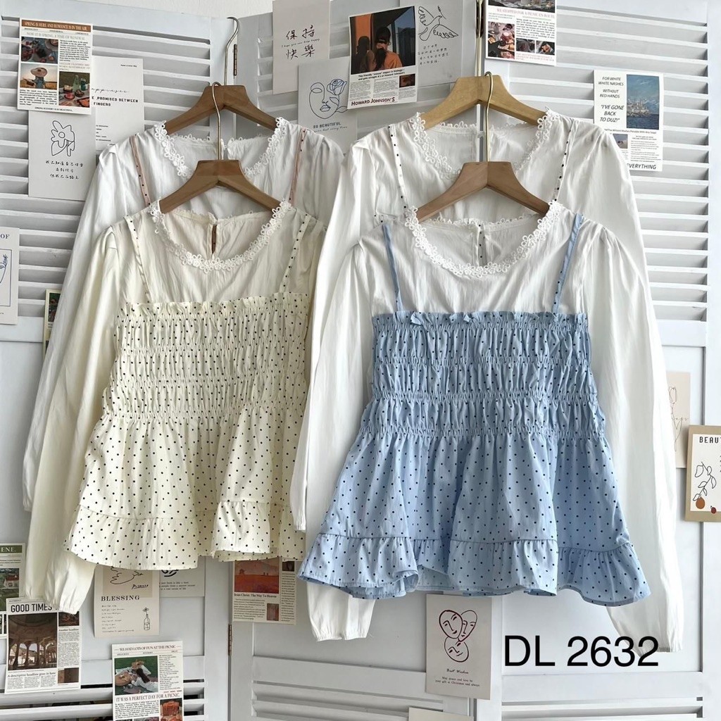 Blouse smoke import polka