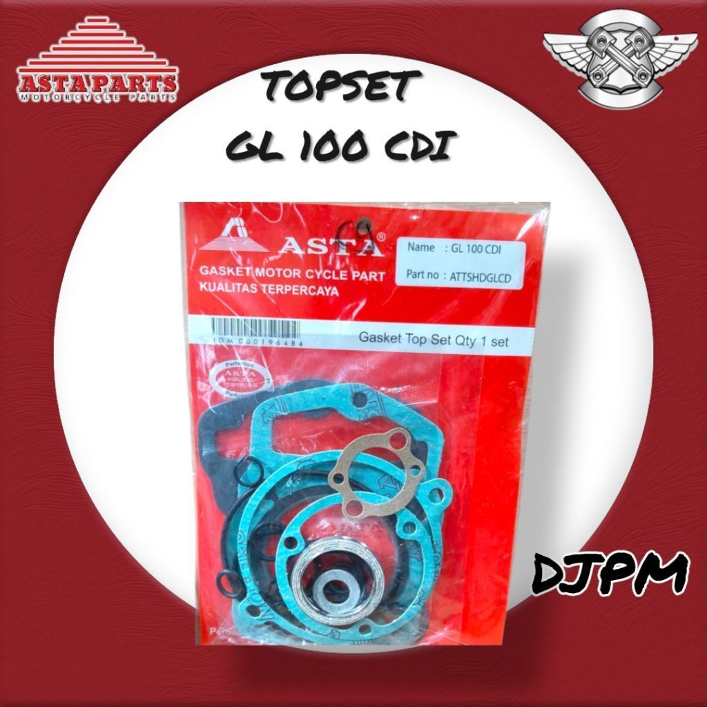 Paking Packing Gasket Kit Topset Top Set Asta Honda GL 100 CDI Original