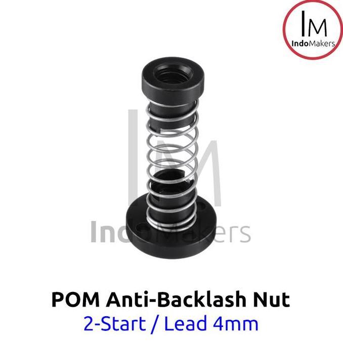 Pom Leadscrew 8Mm Start 2 Lead 4Mm Anti Backlash Spring Nut