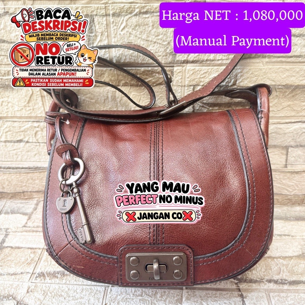 017# NET-Preloved Fossil VRI VRV Crossbody Espresso