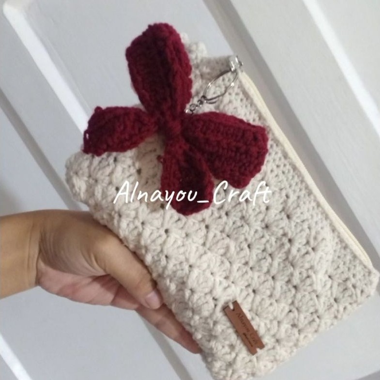 Dompet rajut pita  crocket handmade /Dompet hp dan uang/Dompet rajut handmade