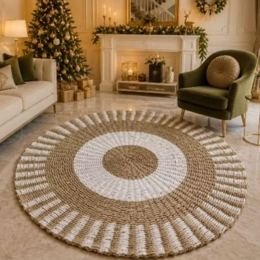 Rug anyaman seagrass Karpet anyaman / Karpet Bulat murah
