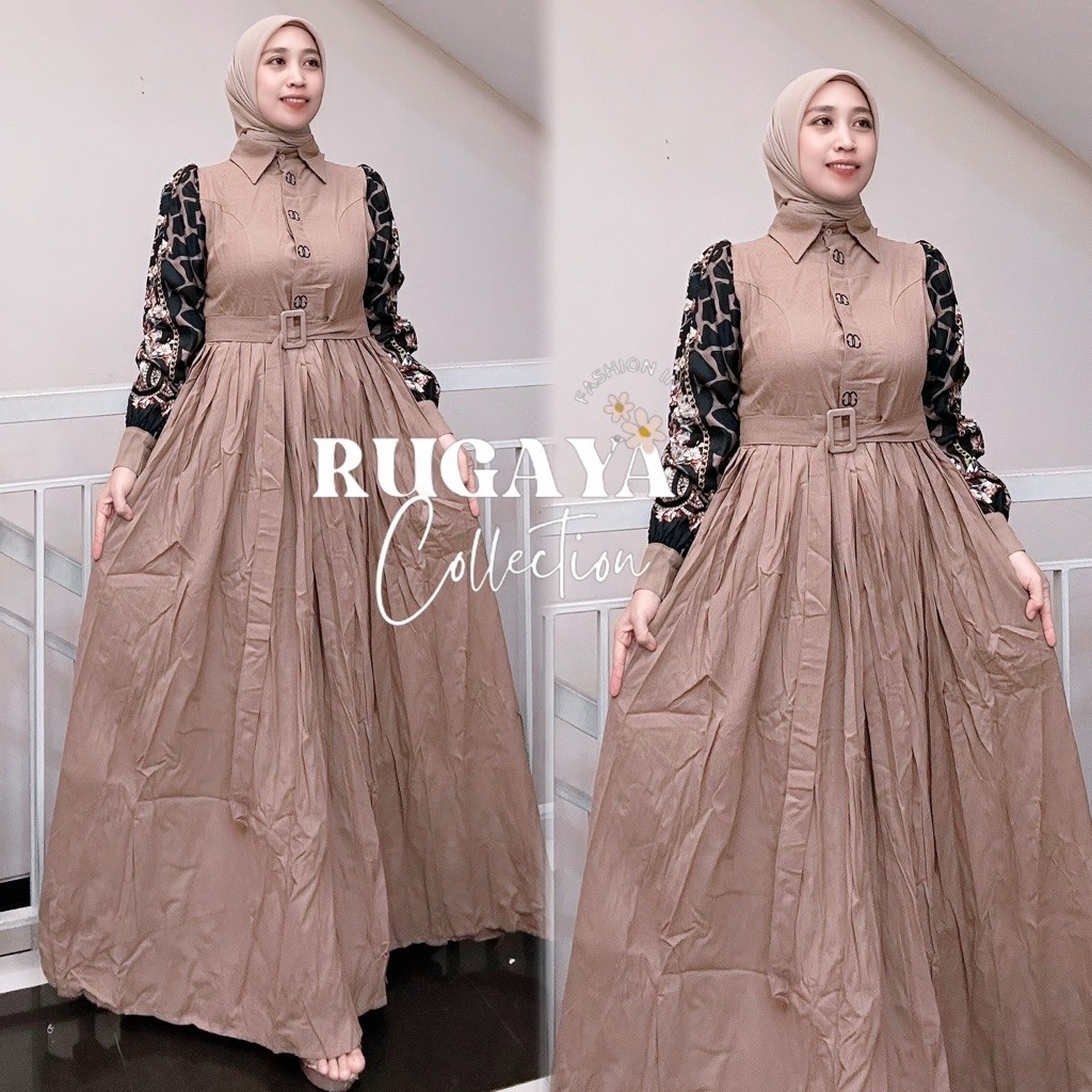 READY STOK SHR GAMIS LINEN MIX WOLFIS BUNGA