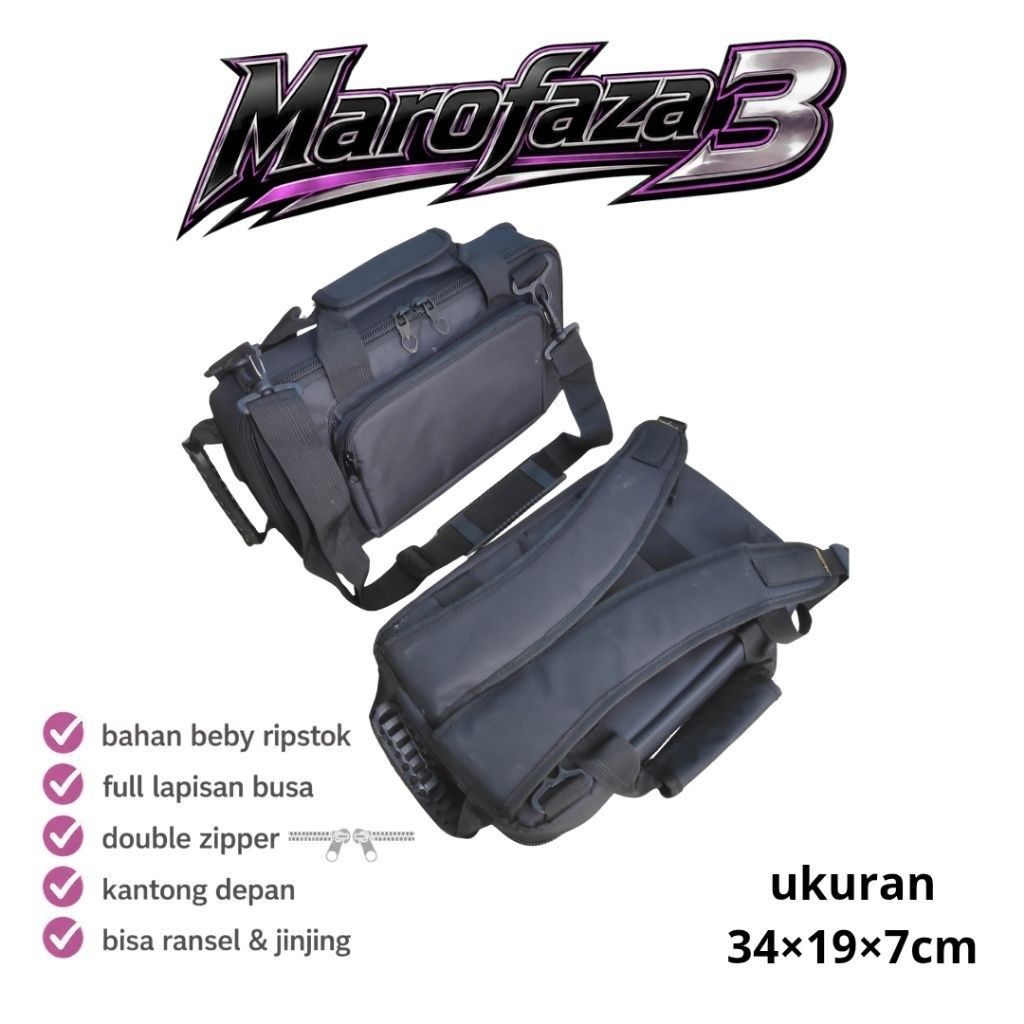 Marofaza 3 Tas Efek Gitar NUX MG30 Zoom G3XN Zoom G3X Boss GT1 34x19x7cm Tas Pedal Gigbag Softcase E