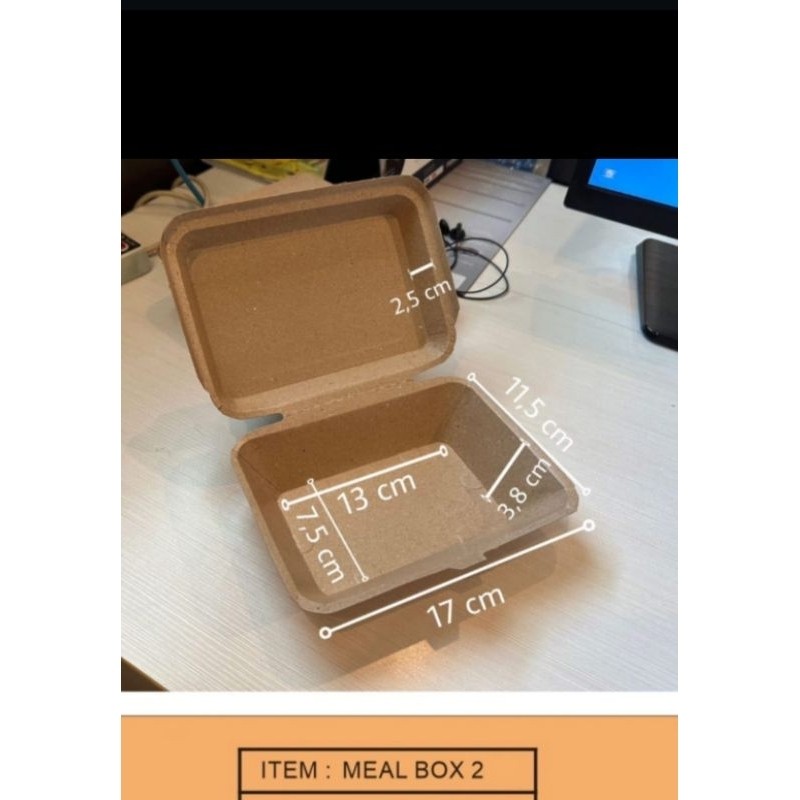 25 Meal Box Kraf 2 full Laminasi / Meal Box Kraf Bubur Ayam / Paper Meal Box Craft isi 25 pcs lamina