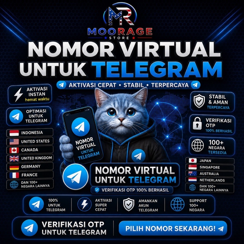 Nomor Virtual Untuk Telegram OTP Bisa Semua Negara