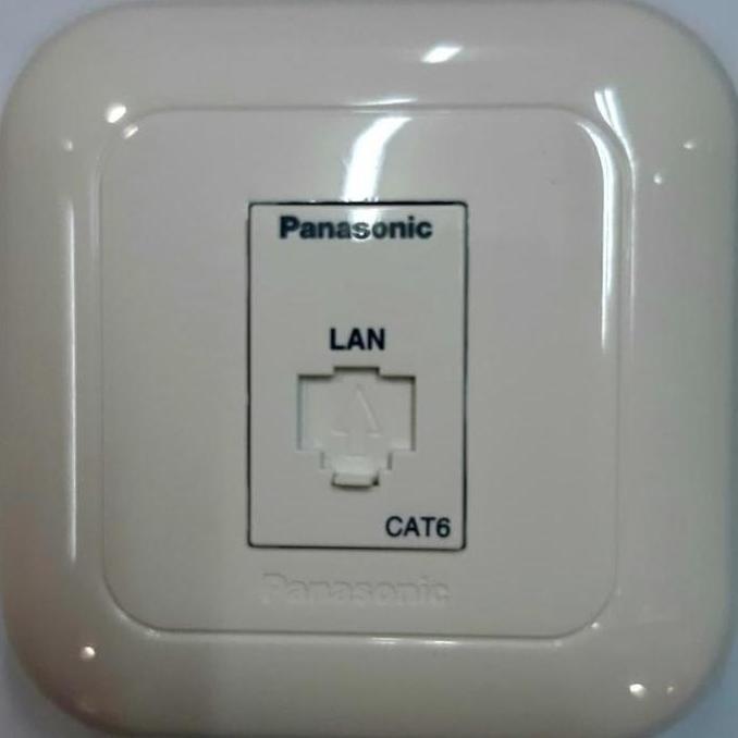 Stop Kontak Data Internet Cat-6 Cat6 Panasonic Putih