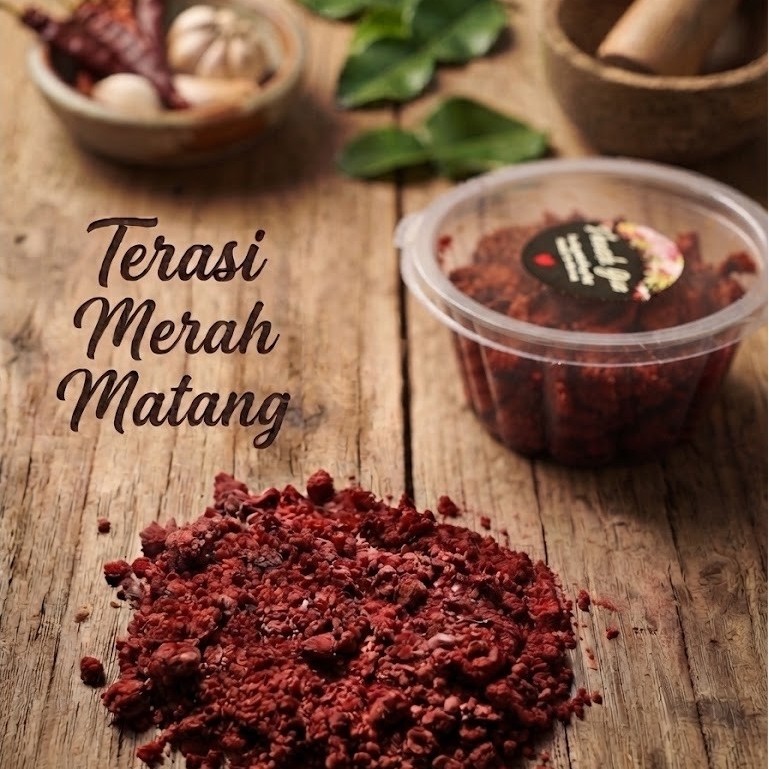 Terasi Merah Bubuk Matang / Terasi Sangrai Bubuk Matang / Terasi Udang Matang