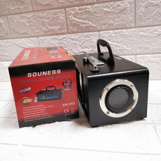 SOUNESS SNI 802 PORTABLE SPEAKER KECIL STEREO RADIO FM USB