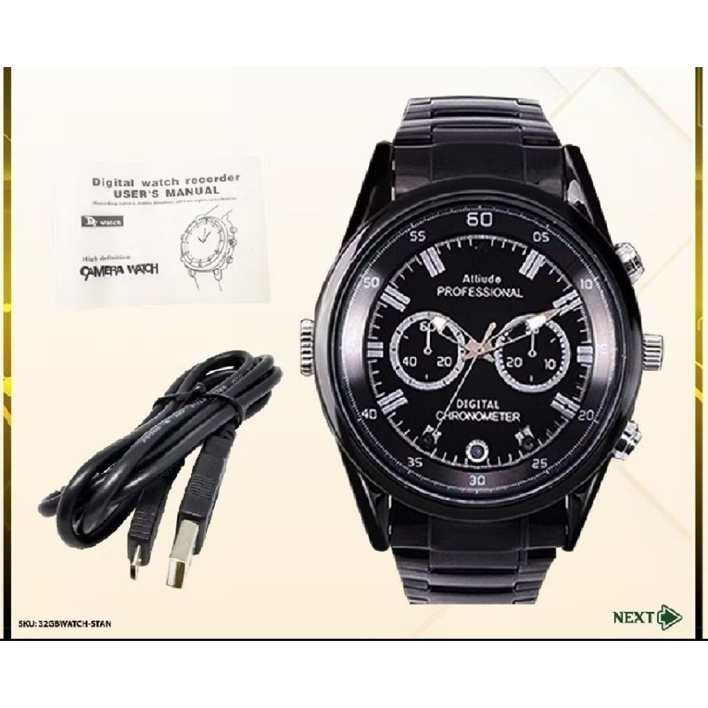 Jam tanggan kamera pengintai spy watch anti air hidden camera jam tangganSpy Cam Camera Watch Jam Ta