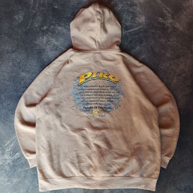 vintage Hoodie Zipper Piko Hawaaiian Longboard Wear