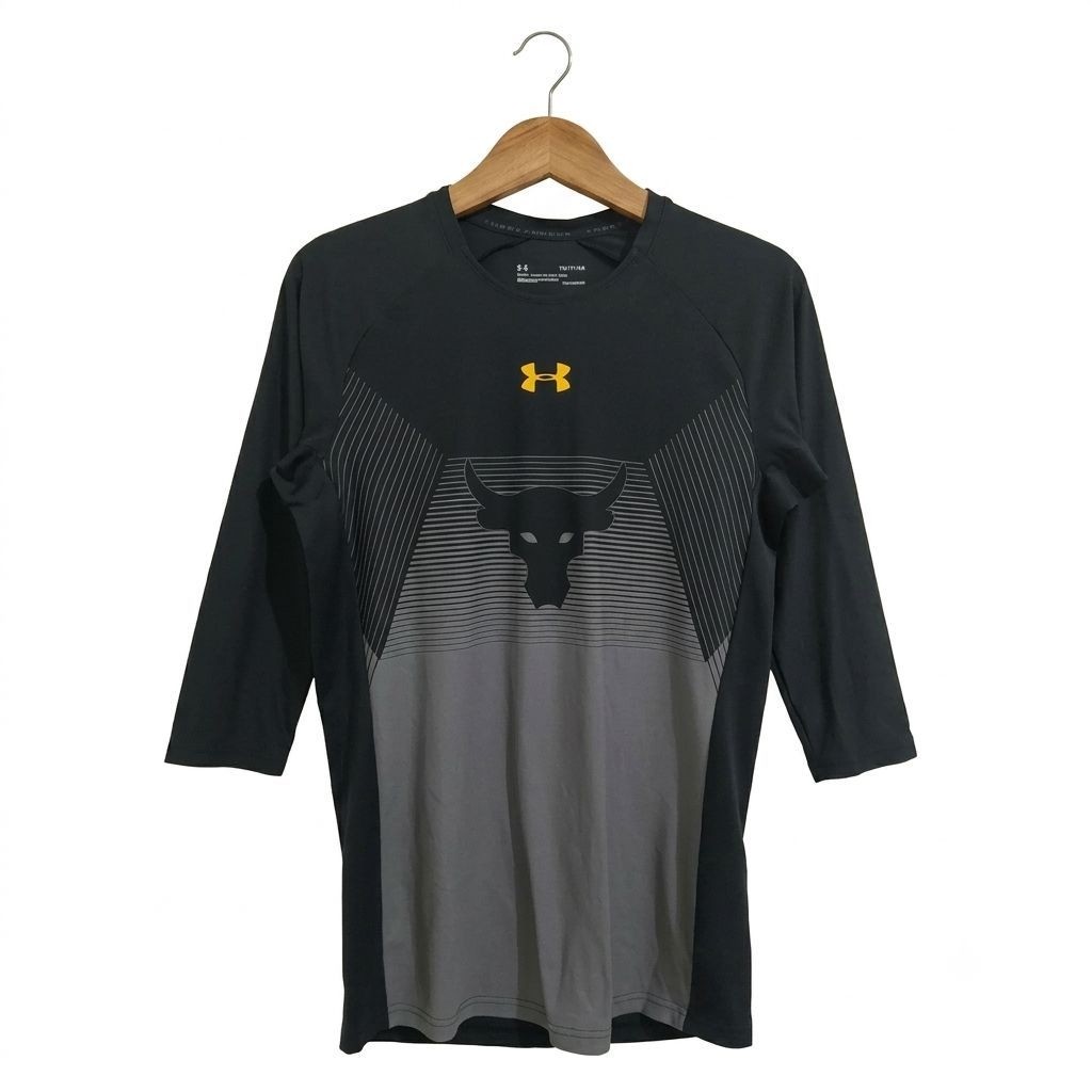 Kaos Jersey Under Armour Project Rock Vanish Men's Shirt Lengan 3/4 size S-M