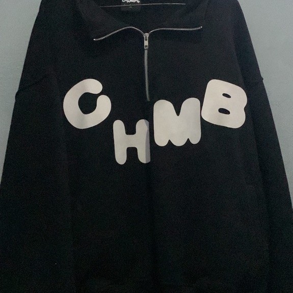 Chmb Halfzip Black Sz M Katun Fullset