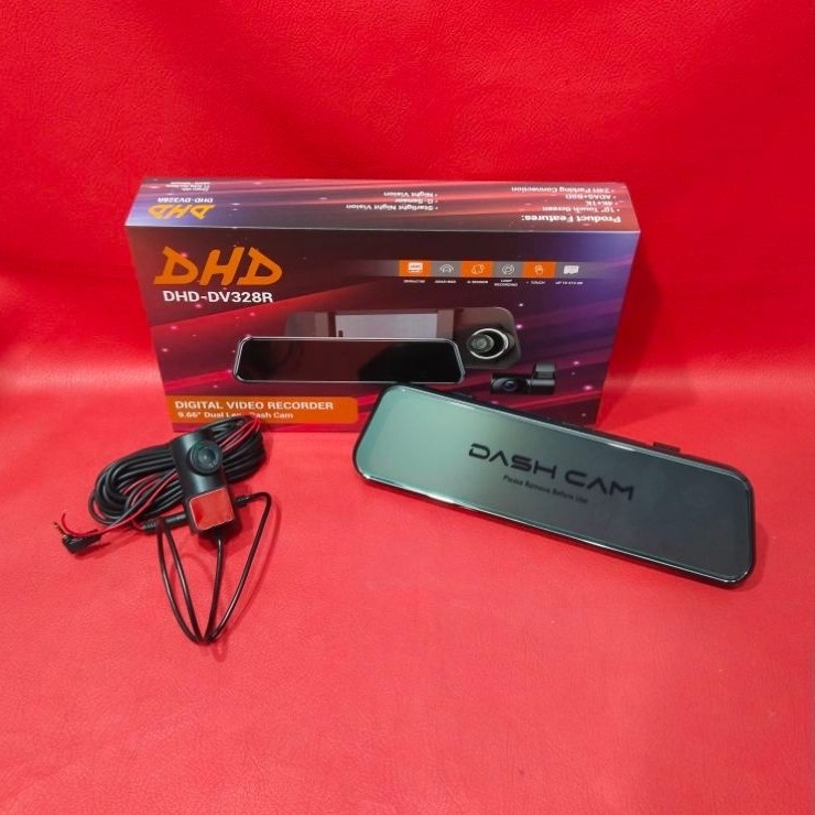 DVR Spion DHD seri DHD-DV328R DasCam Spion DHD Recorder 2way 4K Resolution Layar 9.66 inch