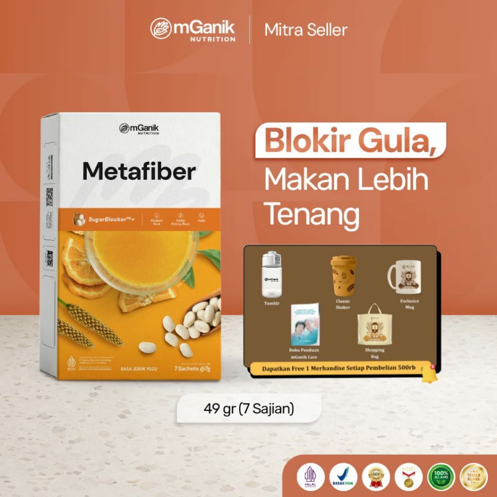MGANIK METAFIBER 1BOX ISI 7 SACHET MGANIK DIABETES