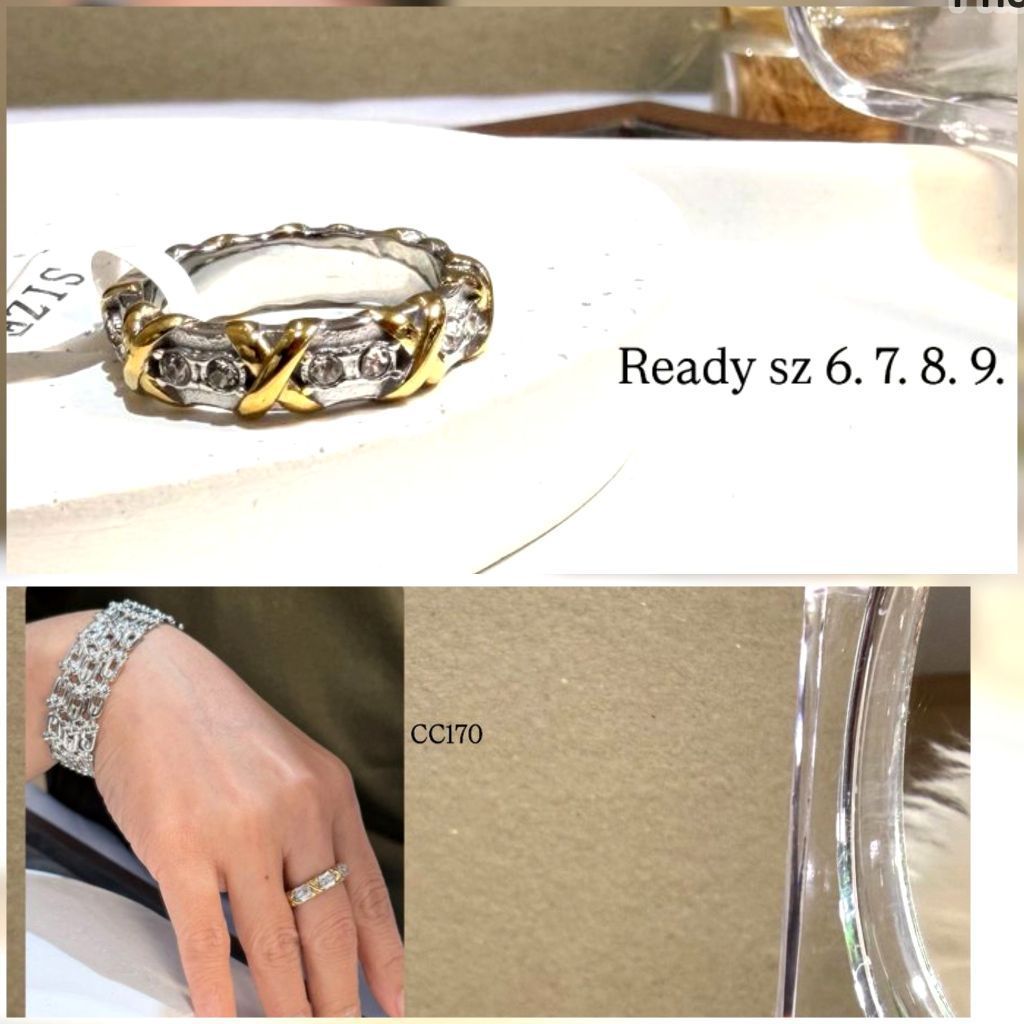 Cincin Zircon Lapis Emas mirip emas asli mata tanam Premium Quality Mata Kilau Cincin Zircon import 