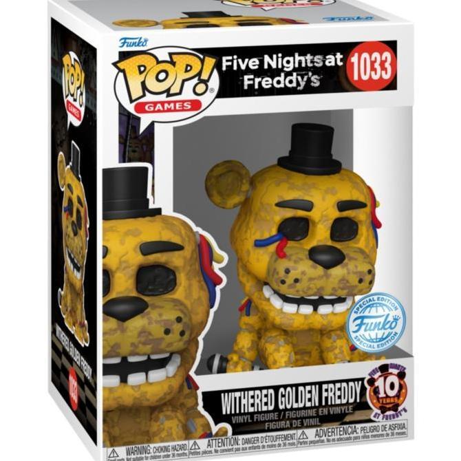 ORIGINAL FUNKO POP WITHERED GOLDEN FREDDY FIVE NIGHTS AT FREDDY'S FNAF