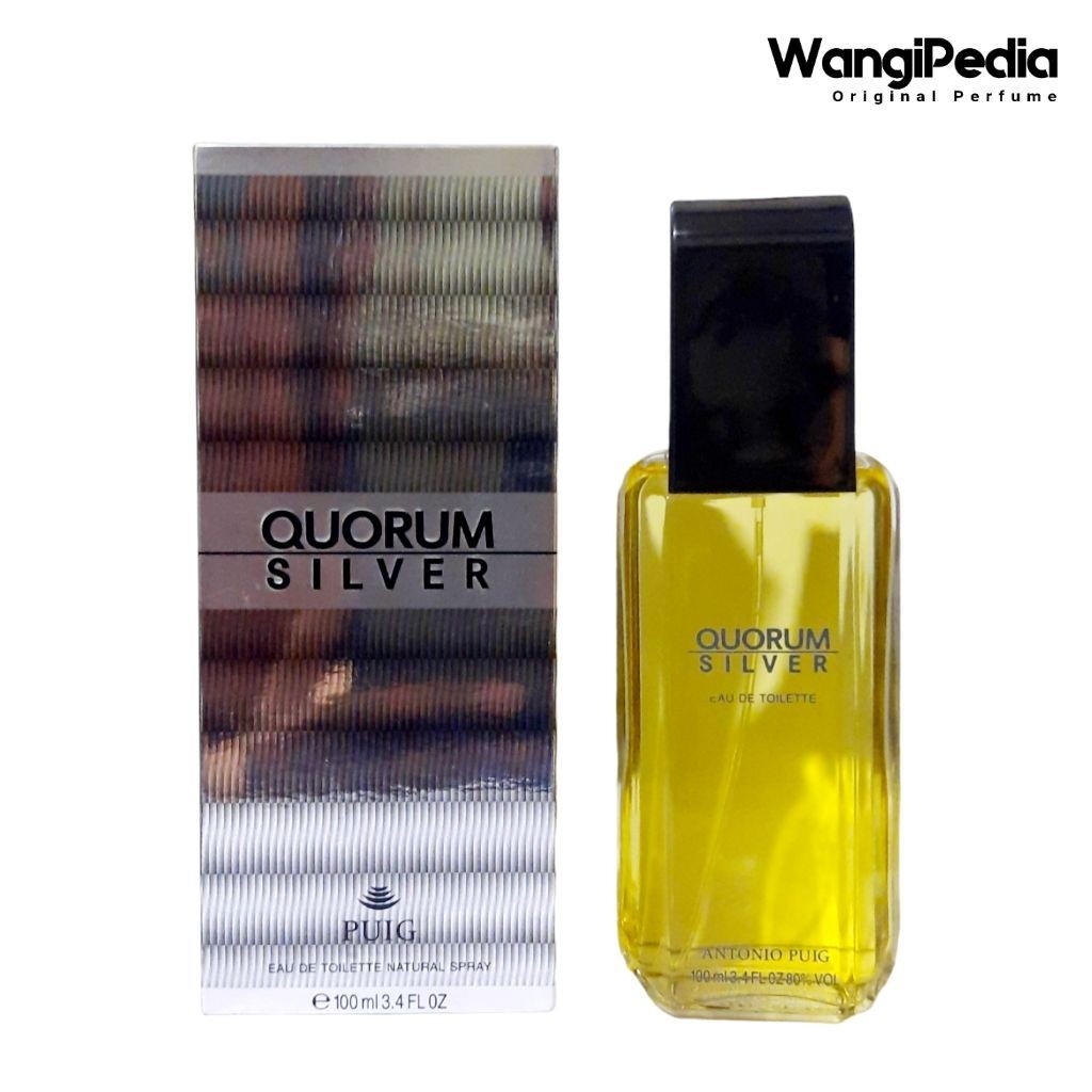Parfum Original Pria Antonio Puig Quorum Silver EDT
