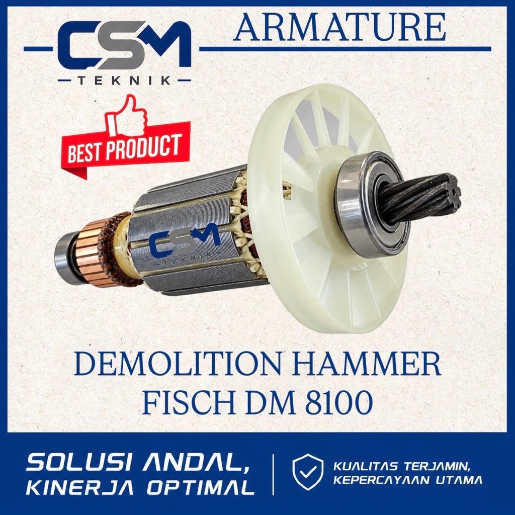 ARMATURE MESIN DEMOLITION HAMMER FISCH DM8100 ANGKER BOBOK BETON FISCH DM8100