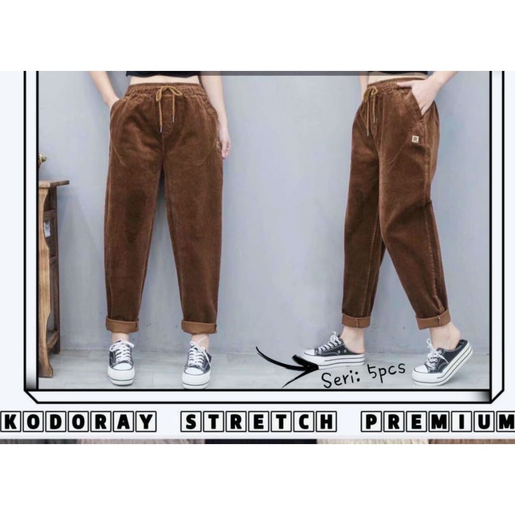 Celana Codoray Wanita Baggy Loose Chocolate