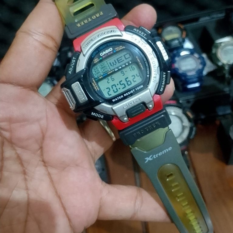 Casio Protrek PRT-60U Triple Sensor Vintage Original Second Good Condition Water Resistance