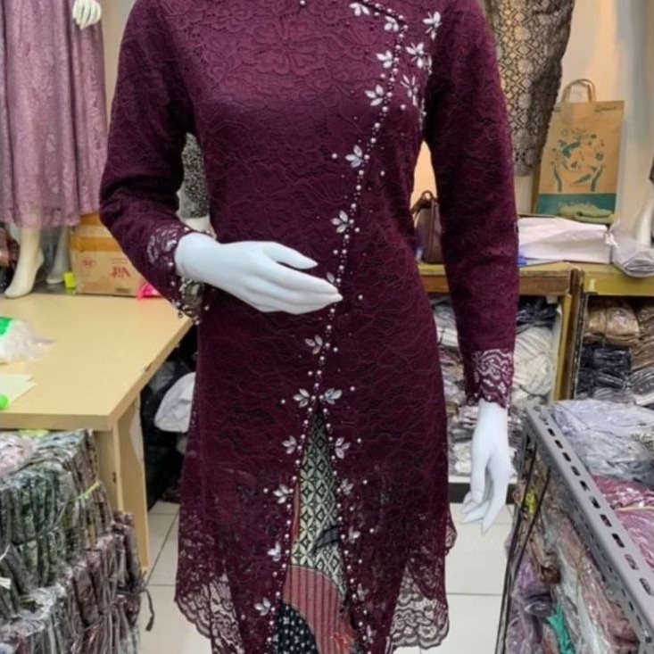 Setelan Kebaya Tunik Payet Model Terbaru Mewah Elegan / Atasan Wanita