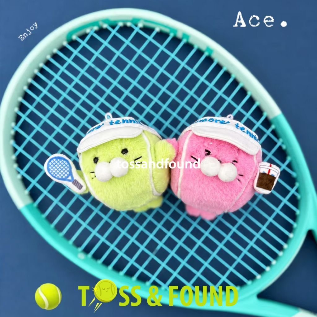 BAG CHARM tennis seal play anjing laut main tenis lucu gantungan tas