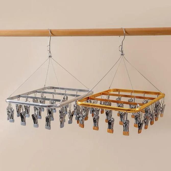 Hanger Gantungan 26 Jepitan Bahan Alumunium Jepitan Kaos Kaki CD Bra