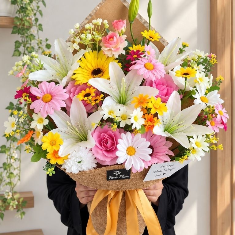 BOUQUET BUNGA LILY PUTIH XL