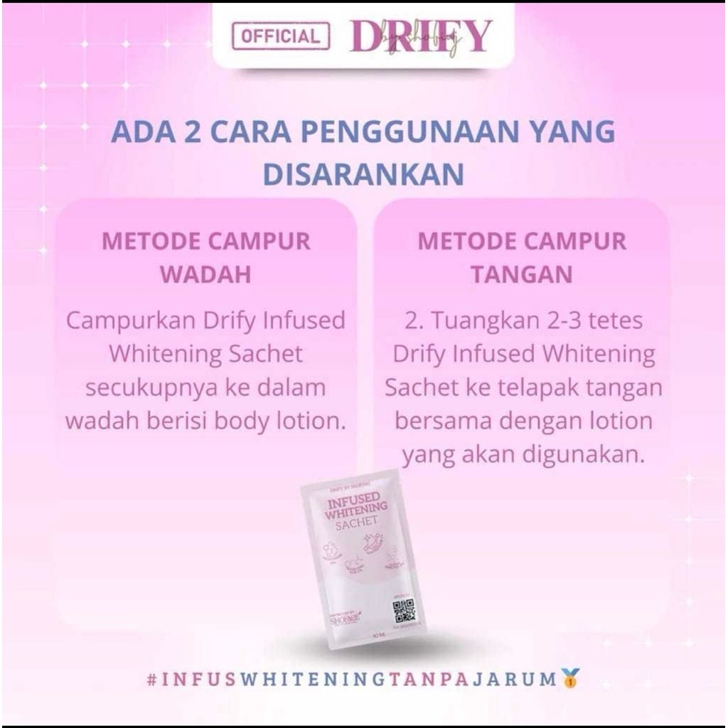 infus whitening sachet