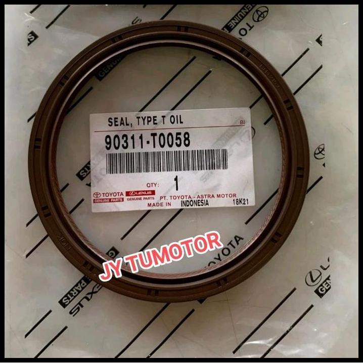 DISKON SEAL CRANKSHAFT BELAKANG INNOVA FORTUNER HILUX BENSIN ORIGINAL 90311-T0058 